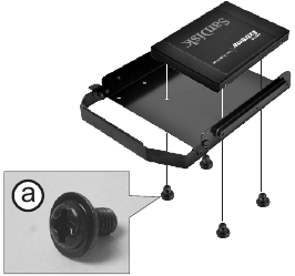 2.5" SSD / 3.5" HDD installatie Stap 3