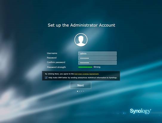 Synology Router Manager (SRM) instellen Stap 2