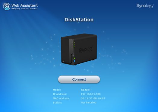 DSM installeren met Web Assistant