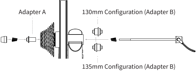 VOOR 130 MM OF 135 MM SNELSPANNER