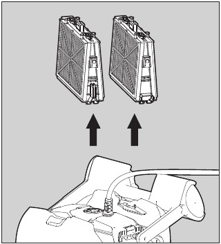 De filters van de cartridges reinigen Stap 1