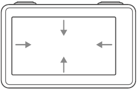 Het touchscreen bedienen