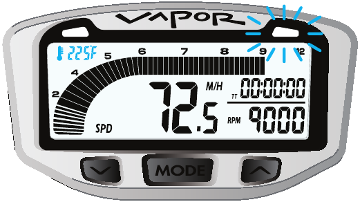 Omgevingstemperatuur/motortemperatuur
