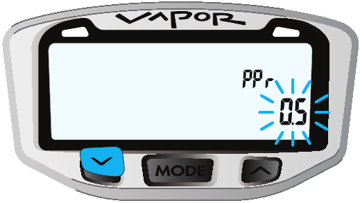 Pulsen per omwenteling (PPR) stap 1 programmeren