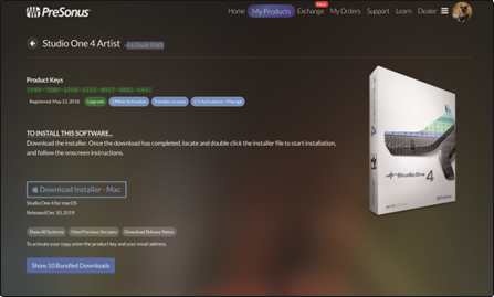 De Studio One-installer downloaden en uitvoeren