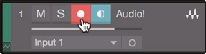 Stap 2 bij het opnemen van een audiotrack