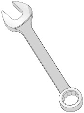 3/8" Vaste moersleutel