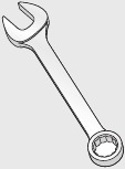 3/8" Vaste moersleutel