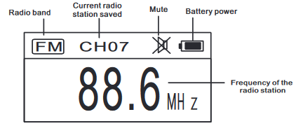 Weergave op het Radioscherm