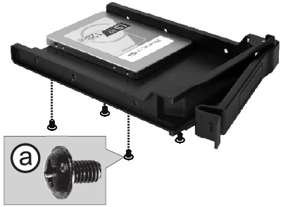 2,5"SSD / 3,5"HDD installatie Stap 3