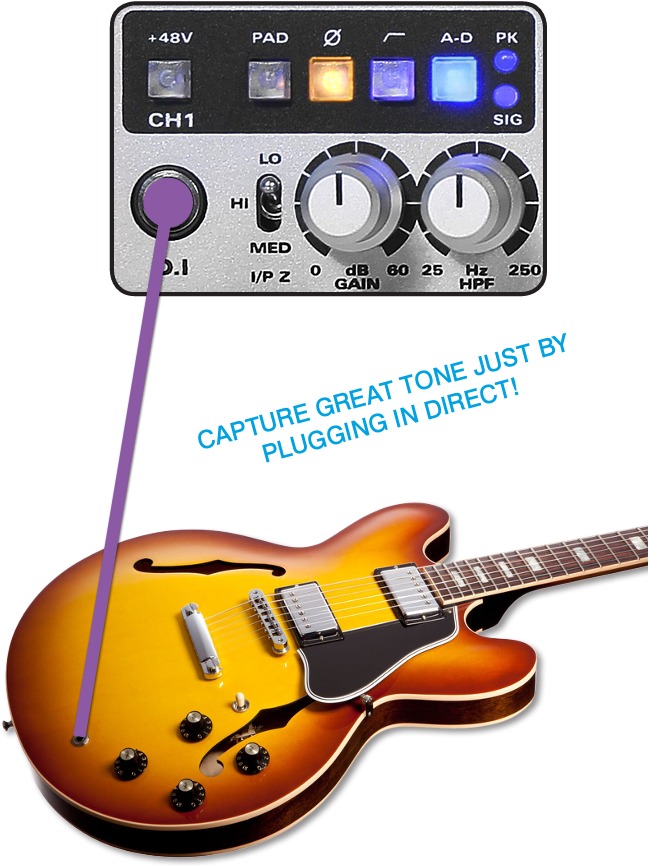 Discrete JFET D.I (Instrument) Ingangen
