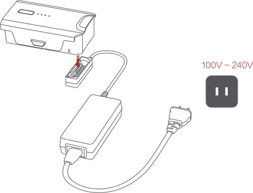 Dronebatterij opladen