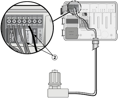 Weersensor aansluiten (optioneel)
