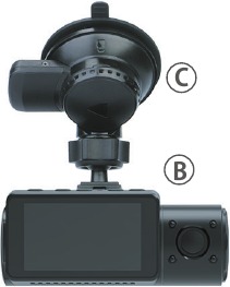VANTRUE&reg; N4 Dashcam/Zuignapbevestiging