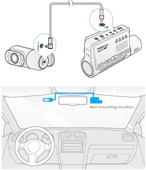 Interieurcamera installeren (optioneel) stap 2