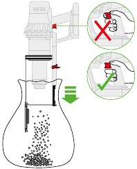Uw stofreservoir legen Stap 2