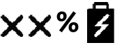 Batterij wordt opgeladen XX%