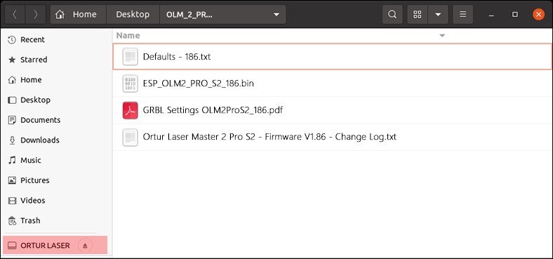 Linux Firmwaremodus inschakelen op uw Ortur stap 2