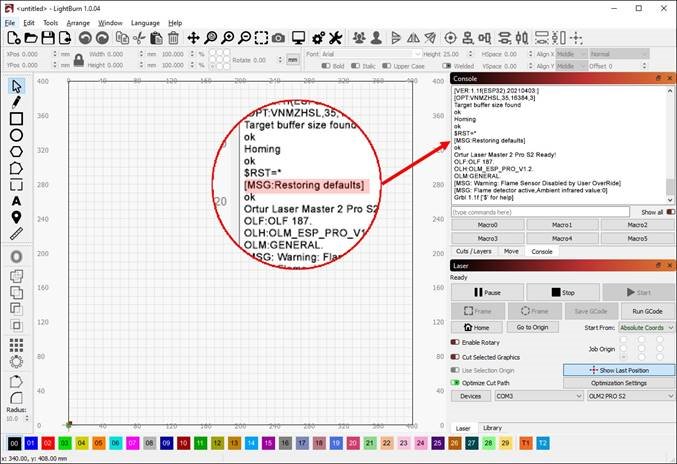Windows LightBurn Stap 3