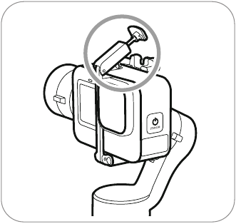 De actioncamera bevestigen stap 1
