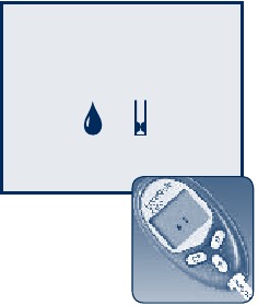 Bloeddruppel- en teststripsymbolen Stap 2