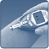 Bloeddruppel- en teststripsymbolen Stap 3