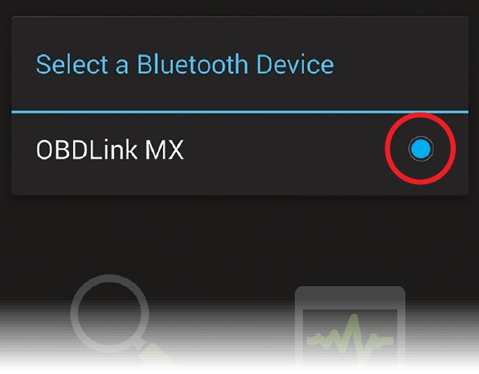 Kies 'OBDLink MX' Stap 1