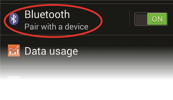 Tik op 'Bluetooth - Pair with a device' (Bluetooth - Koppelen met een apparaat)