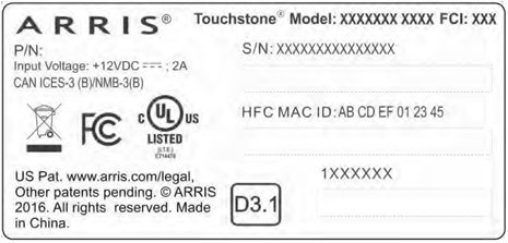 Label kabelmodem