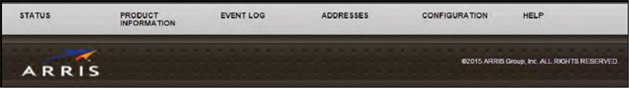 CM8200 Web Manager-menulinks