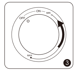 WERKING EN FUNCTIES - In-/uitschakelen en mistaanpassing Stap 3