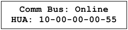 Comm Bus communicatiestatus