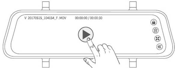 De video's en foto's controleren die zijn opgenomen door de voor-/achtercamera Stap 3