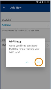 De Smart Garage Hub verbinden met het wifi-netwerk Stap 3