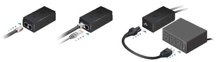 Verbinding maken met de PoE-adapter
