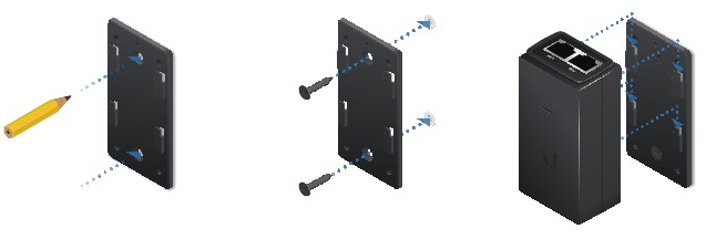 De PoE-adapter monteren (optioneel)