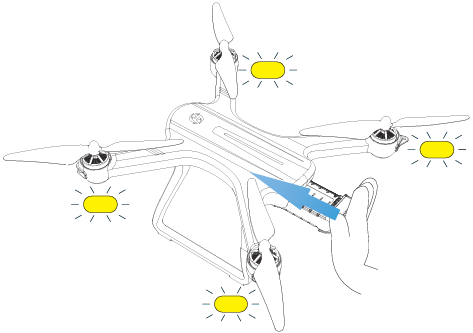 Dronebatterij installeren