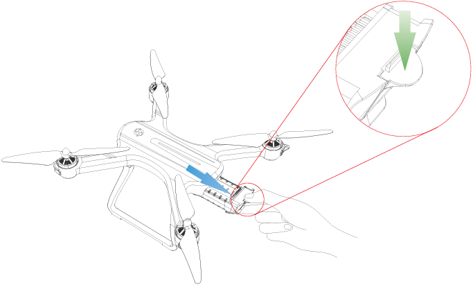 Dronebatterij verwijderen