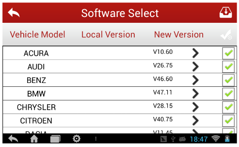 Download / Update Diagnosesoftware Stap 1
