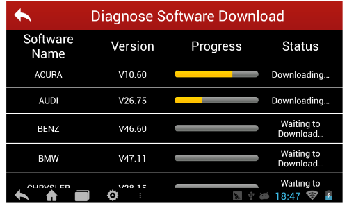 Download / Update Diagnosesoftware Stap 2