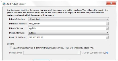 Toegang tot openbare servers achter de ASA toestaan