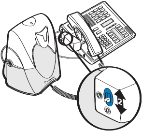 Met Handset Lifter (Optioneel) Stap 2