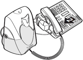 Met Handset Lifter (Optioneel) Stap 4