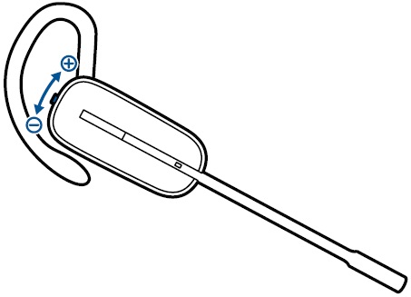 Het volume van uw headset aanpassen stap 1