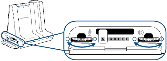 Het volume van uw headset aanpassen stap 2