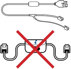 Vaste telefoon + EHS-kabel (apart verkrijgbaar) stap 2