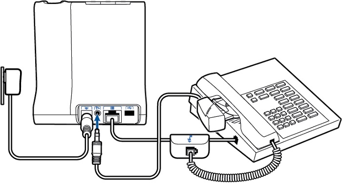 Vaste telefoon + HL10-lifter (apart verkrijgbaar) stap 1
