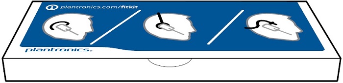 Headset-fitkit met oorhaken, oordopjes en schuimrubberen hoes