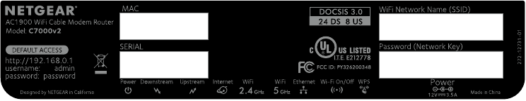 Naam en wachtwoord van het wifi-netwerk