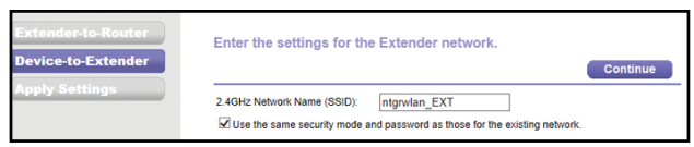 De WiFi Extender installeren - Verbinden met webbrowsersetup stap 2